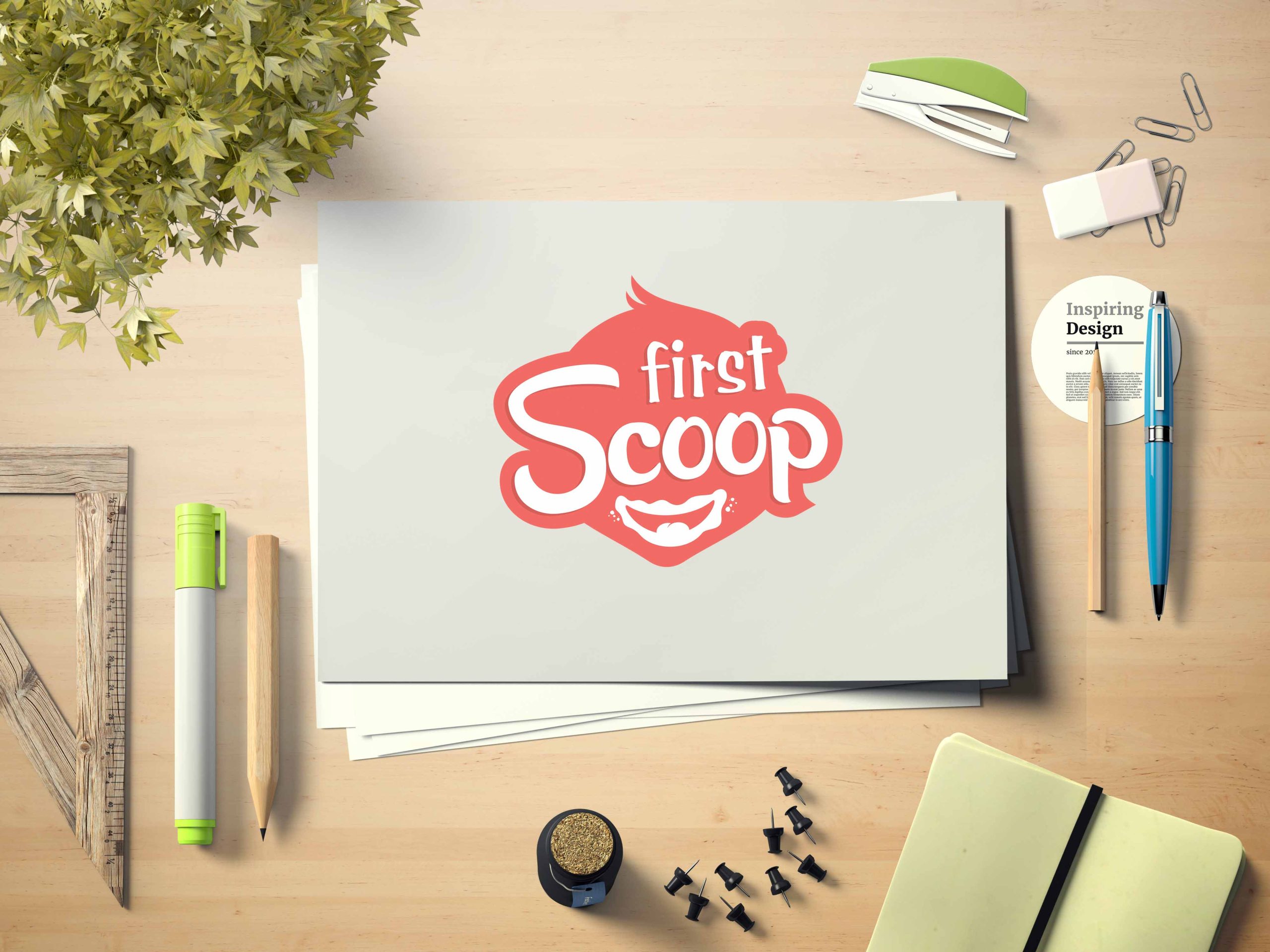 First Scoop Logo Design